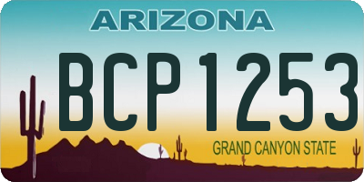 AZ license plate BCP1253