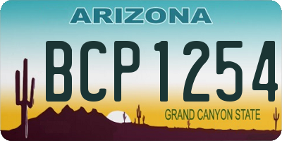 AZ license plate BCP1254