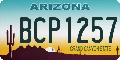 AZ license plate BCP1257