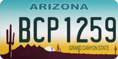 AZ license plate BCP1259