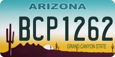 AZ license plate BCP1262