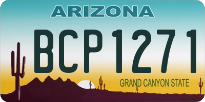 AZ license plate BCP1271