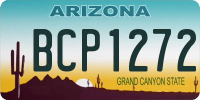 AZ license plate BCP1272