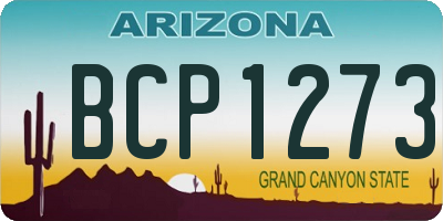 AZ license plate BCP1273