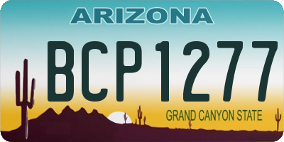 AZ license plate BCP1277