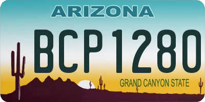 AZ license plate BCP1280