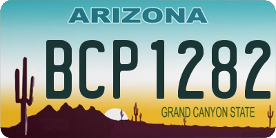 AZ license plate BCP1282