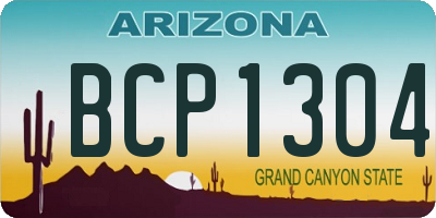 AZ license plate BCP1304