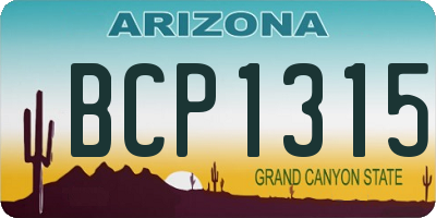 AZ license plate BCP1315