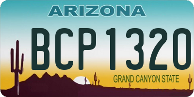 AZ license plate BCP1320