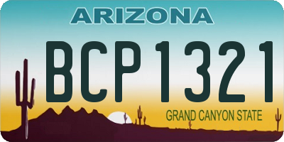 AZ license plate BCP1321