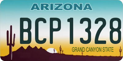 AZ license plate BCP1328