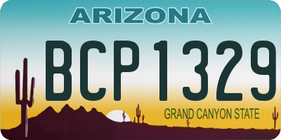 AZ license plate BCP1329