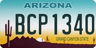 AZ license plate BCP1340