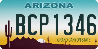 AZ license plate BCP1346