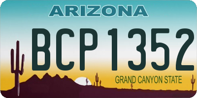 AZ license plate BCP1352