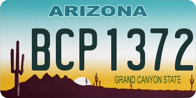 AZ license plate BCP1372