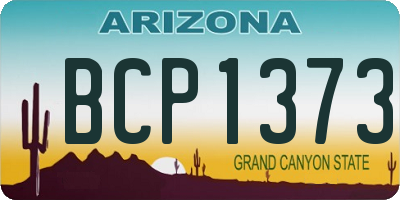 AZ license plate BCP1373