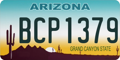 AZ license plate BCP1379