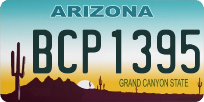 AZ license plate BCP1395