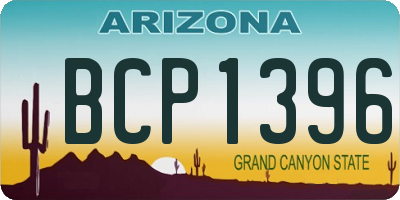 AZ license plate BCP1396