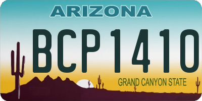 AZ license plate BCP1410