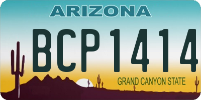 AZ license plate BCP1414