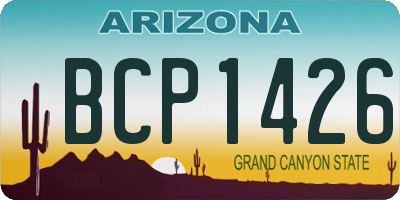 AZ license plate BCP1426