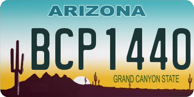 AZ license plate BCP1440