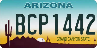 AZ license plate BCP1442