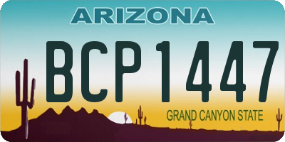 AZ license plate BCP1447