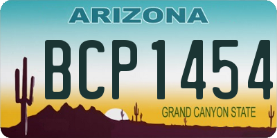 AZ license plate BCP1454