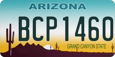 AZ license plate BCP1460