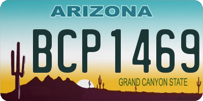 AZ license plate BCP1469