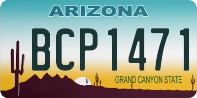 AZ license plate BCP1471