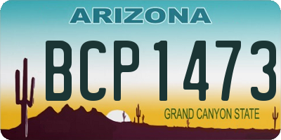 AZ license plate BCP1473