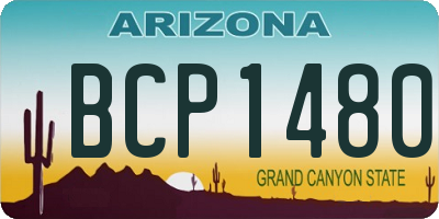 AZ license plate BCP1480