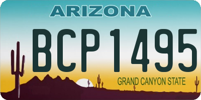 AZ license plate BCP1495