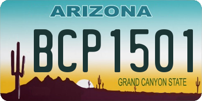 AZ license plate BCP1501