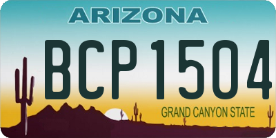 AZ license plate BCP1504