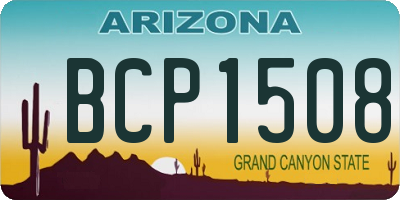 AZ license plate BCP1508