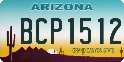 AZ license plate BCP1512