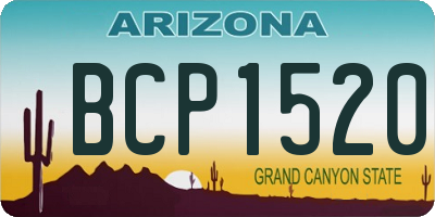 AZ license plate BCP1520