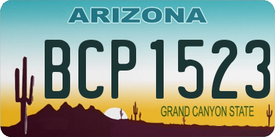 AZ license plate BCP1523