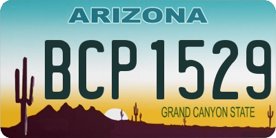 AZ license plate BCP1529