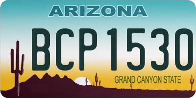 AZ license plate BCP1530