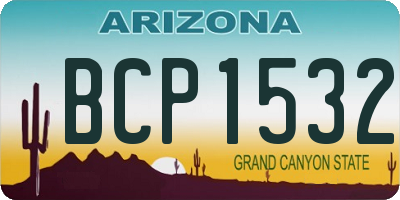 AZ license plate BCP1532