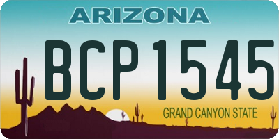 AZ license plate BCP1545