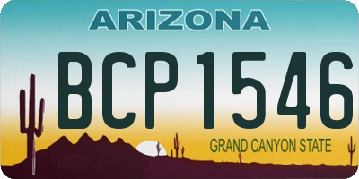 AZ license plate BCP1546