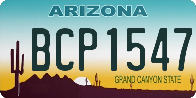 AZ license plate BCP1547